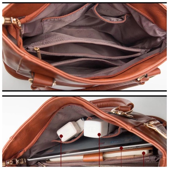 The Adalaise Tan Vegan Leather Bag - Picture 7 of 7